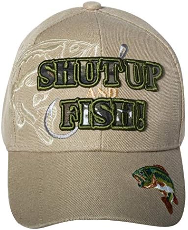 Owl Artisan Craou a boca e peixe Funny Fishing Hat - Cap -pescador bordado