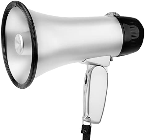 Iuljh portátil Bullhorn Megaphone Siren Loud Speaker Recording Horn Tour Guide Speakers