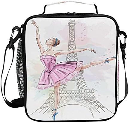 Lunhana Uoyo Bag dos meninos meninos France Paris Ballet dançarina lancheira isolada lancheira à prova de vazamento lanchonete