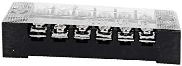 X-DREE 3 PCS 600V 15A 6P Linha dupla barreira elétrica Barreira Terminal Block Cable Conector Bar (3 piezas 600