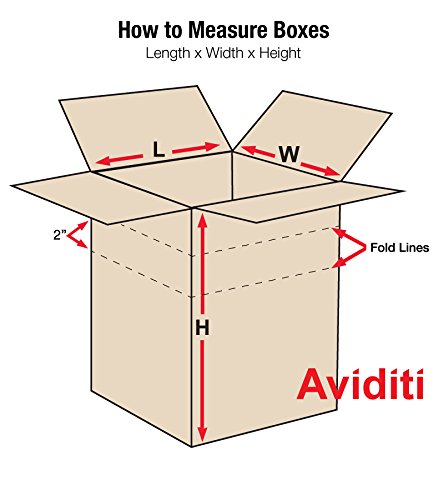 Aviditi MD12106 Caixa de papelão de corruagem com várias profundidades