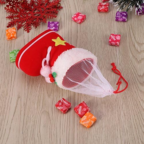 Partykindom 3pcs Decorações de Natal reutilizáveis ​​Papai Noel Snowman Snowman Candy Sotes Titulares Pouca Bolsa de Bolsa