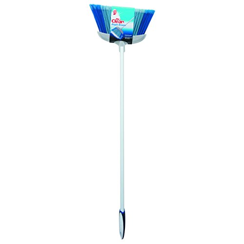 Sr. Clean 441380 Deluxe Angle Broom, 5 1/2 de cerdas, alça de metal, branco