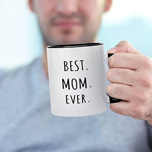 Melhor mãe de sempre 11 oz Two Tone Funny Ceramic Coffee Caneca para Mamã