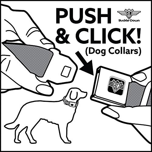 Time de fivela de cinto de segurança de colarinho de cachorro 15 a 26 polegadas de 1,0 polegada de largura