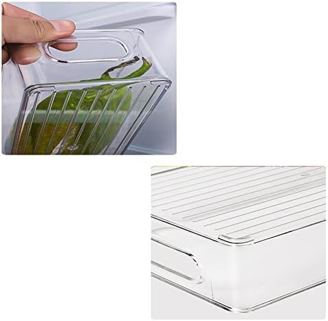 Organizador de geladeira plástico da Famkit Bin Bin empilhável Bin Bin Clear Recipadores para o Gabinete de Flidel