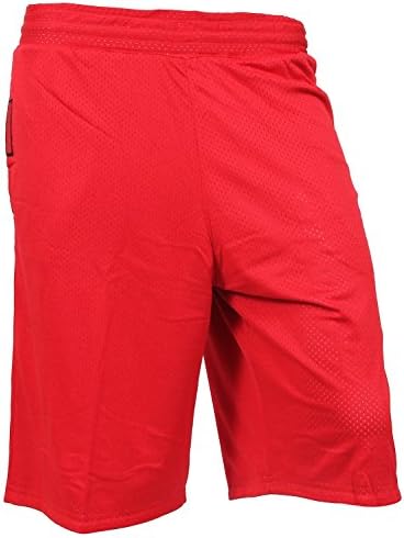 Mens pesos pesados ​​reversíveis msh pro basquete ginástela térmico shorts atléticos com bolsos