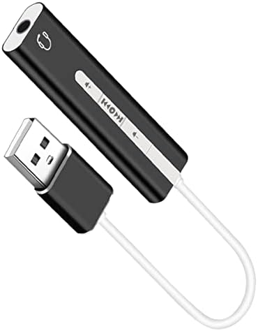 Adaptador de fone de ouvido SOLustre 1PC Computador de áudio e microfone laptop plutop plugphone USB MIC BLACE MICL
