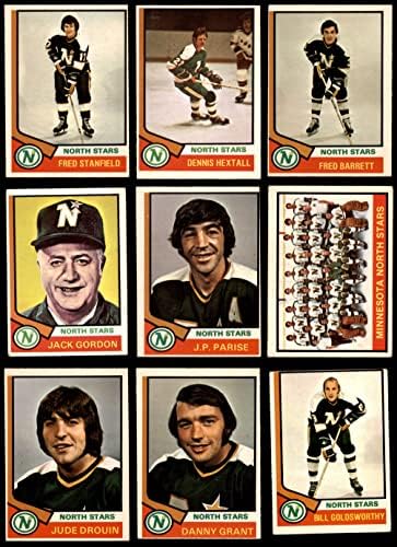 1974-75 O-PEE-Chee Minnesota North Stars perto da equipe definida Minnesota North Stars Ex North Stars