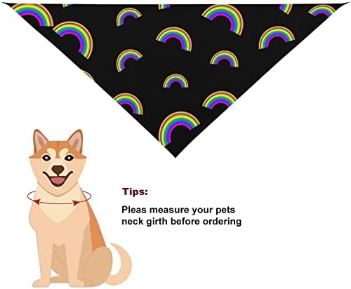 Arco -íris lgbt cã bandana bandana lenço de animais de estimação bibs triangulares acessórios de lenço impresso