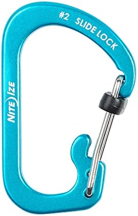 NITE IZE CSLA3-03-R6 Slidelock Carabiner, tamanho nº 3, azul