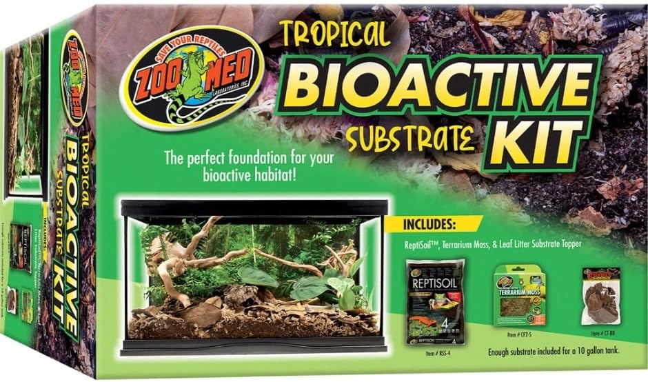 Zoo Med Kit de substrato bioativo tropical para terrários