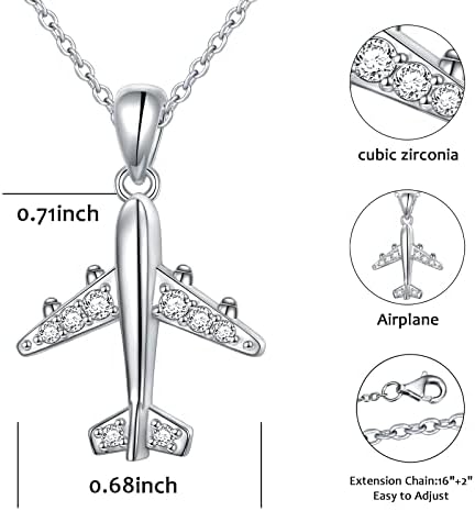 Aeronave Jelwery Conjunto S925 Sterling Silver Airplane Brincagem Ring Brinceling Brincos para mulheres adolescentes, Melhores presentes