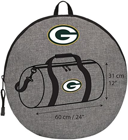 Oficialmente licenciado NFL Wingman Duffel Bag, cinza, 24 x 12 x 12