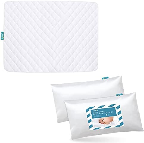 Pacote n Play Sheet Solted Protector à prova d'água Branco com Cetin Kid Toddler Brophceccase 2 pacote branco