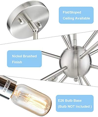 Jazava Modern Sputnik Candelier Freptle, 12 lustres leves iluminação pingente de moda, luzes de teto para quarto de cozinha,