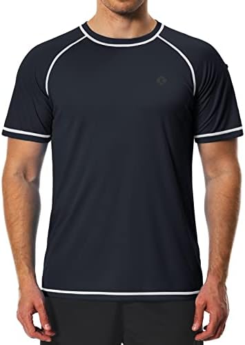 Camisas de natação masculinas Rash Rash Rash UPF 50+ Proteção solar Pesca Camisas de água de praia