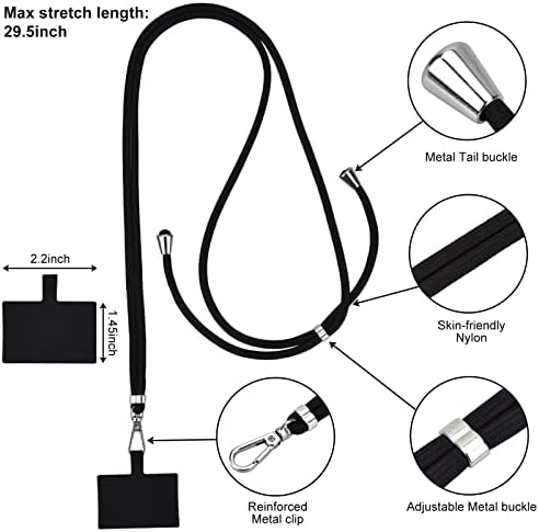 A correia do telefone celular universal ， correia de telefone ， cordão com alça de pescoço de nylon ajustável para crossbody