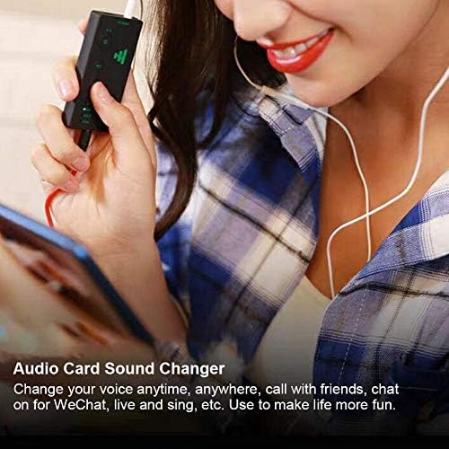Cartão de som externo, Mini Mini Audio Voice Changer Live Broadcast Sound Card com 4 efeitos sonoros e 4 mudanças de voz para o celular PC