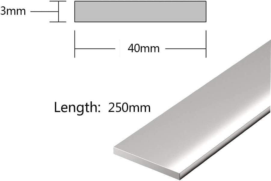 Barra plana de aço inoxidável LQBYWL, tiras de chapa metal, corte de aço inoxidável, barra plana de aço inoxidável 4pcs 3mm x 35mm grau