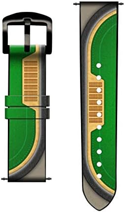 CA0780 Tabela de pôquer Couro de couro Smart Watch Band Strap for Fossil feminino Gen 5E, Womens Gen 4, Hybrid Smartwatch HR