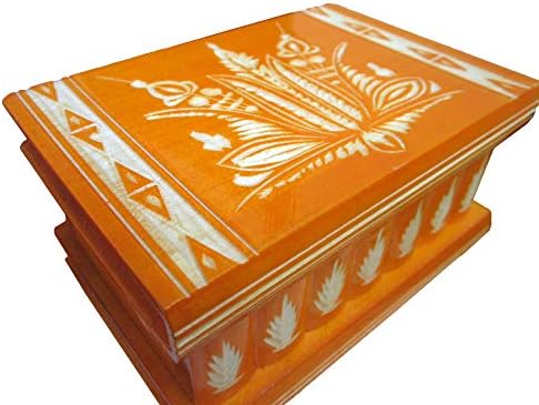 Kalotart Made Wooden Wooden 6 Puzzle Jewelry Box de um dos gentis magia com compartimentos ocultos e removíveis.