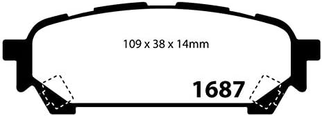 Freios EBC DP41687R Yellowstuff Street and Track Freio Pad